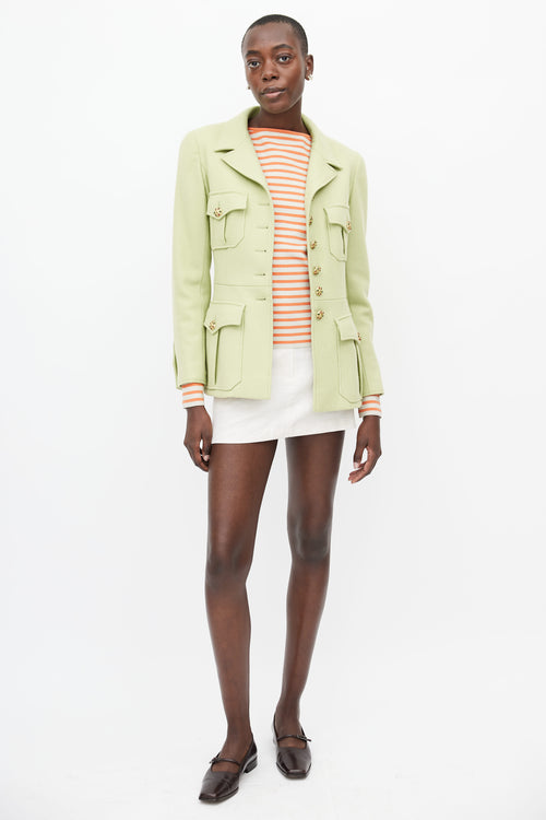 Chanel Green & Gold Wool Jacket