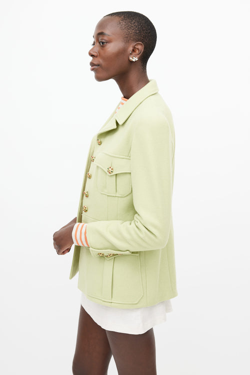 Chanel Green & Gold Wool Jacket