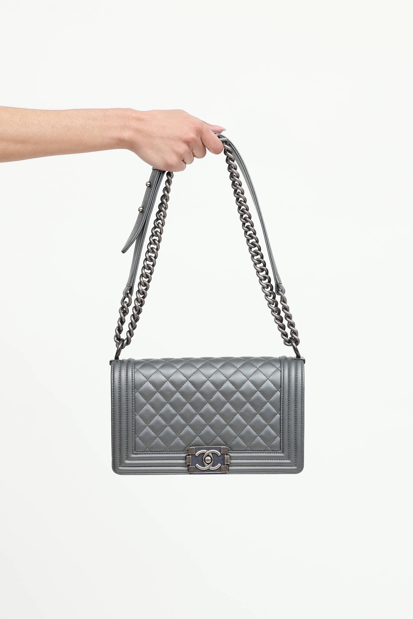 2014 Enamel CC Old Medium Boy Bag