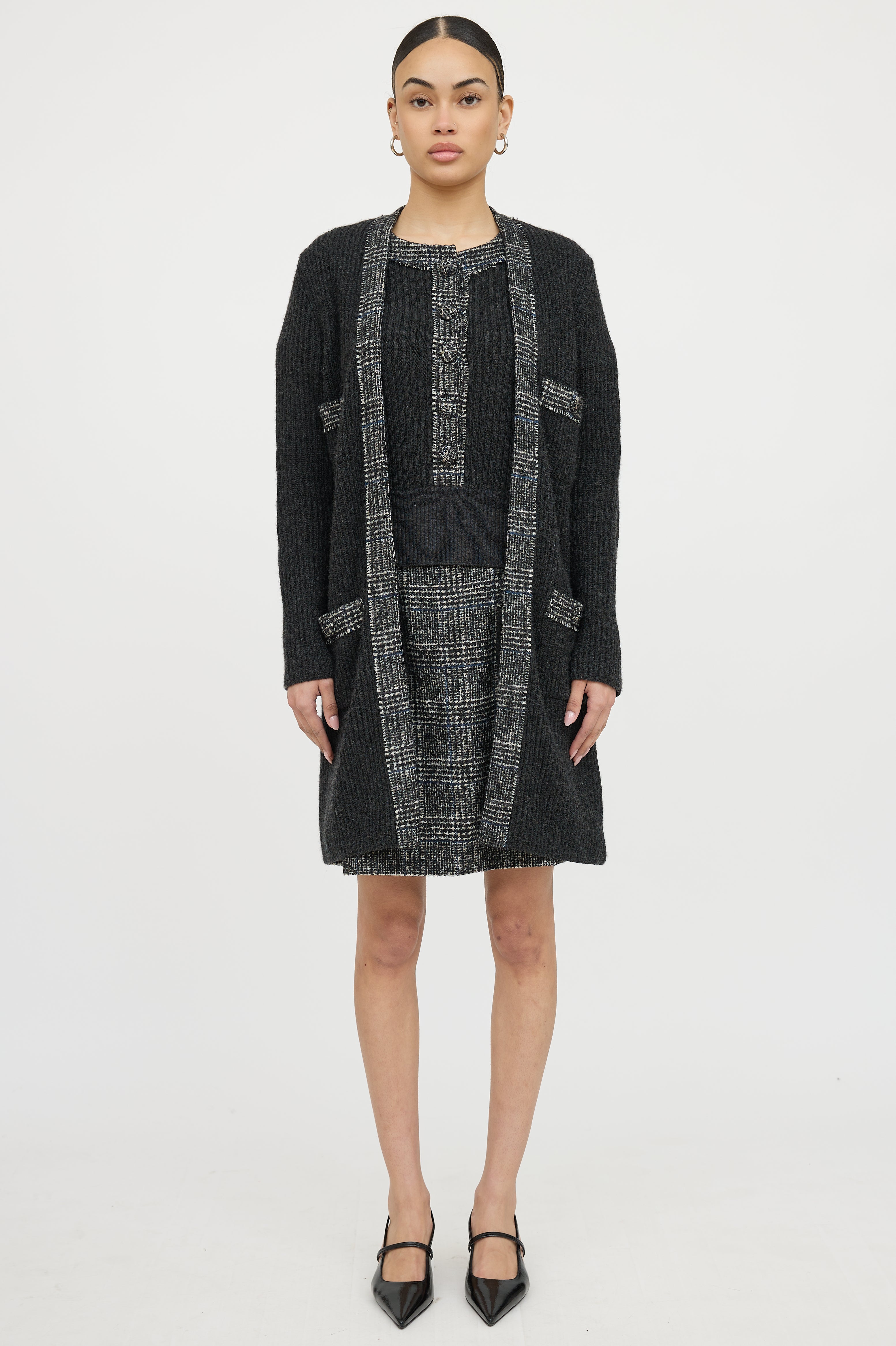 Chanel 2008 Cashmere Button Up Top