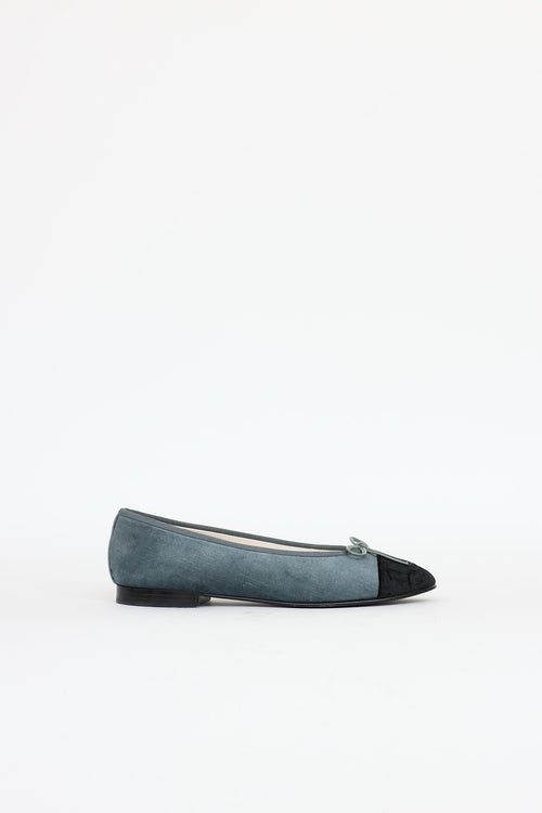 Chanel 24A Velvet CC Flat