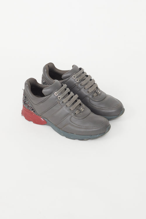 Dark Grey & Tweed Sneaker Chanel