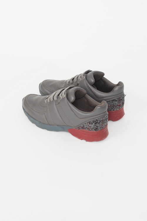 Dark Grey & Tweed Sneaker Chanel