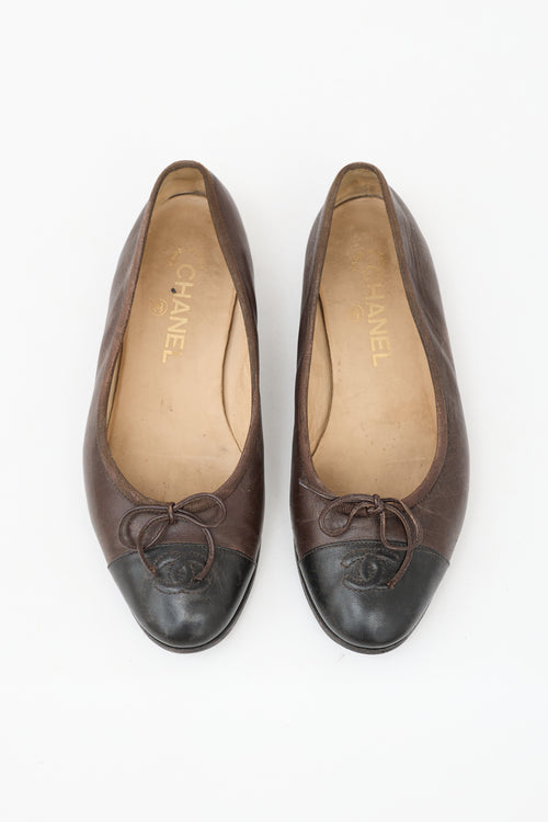 Chanel Leather CC Ballet Flat