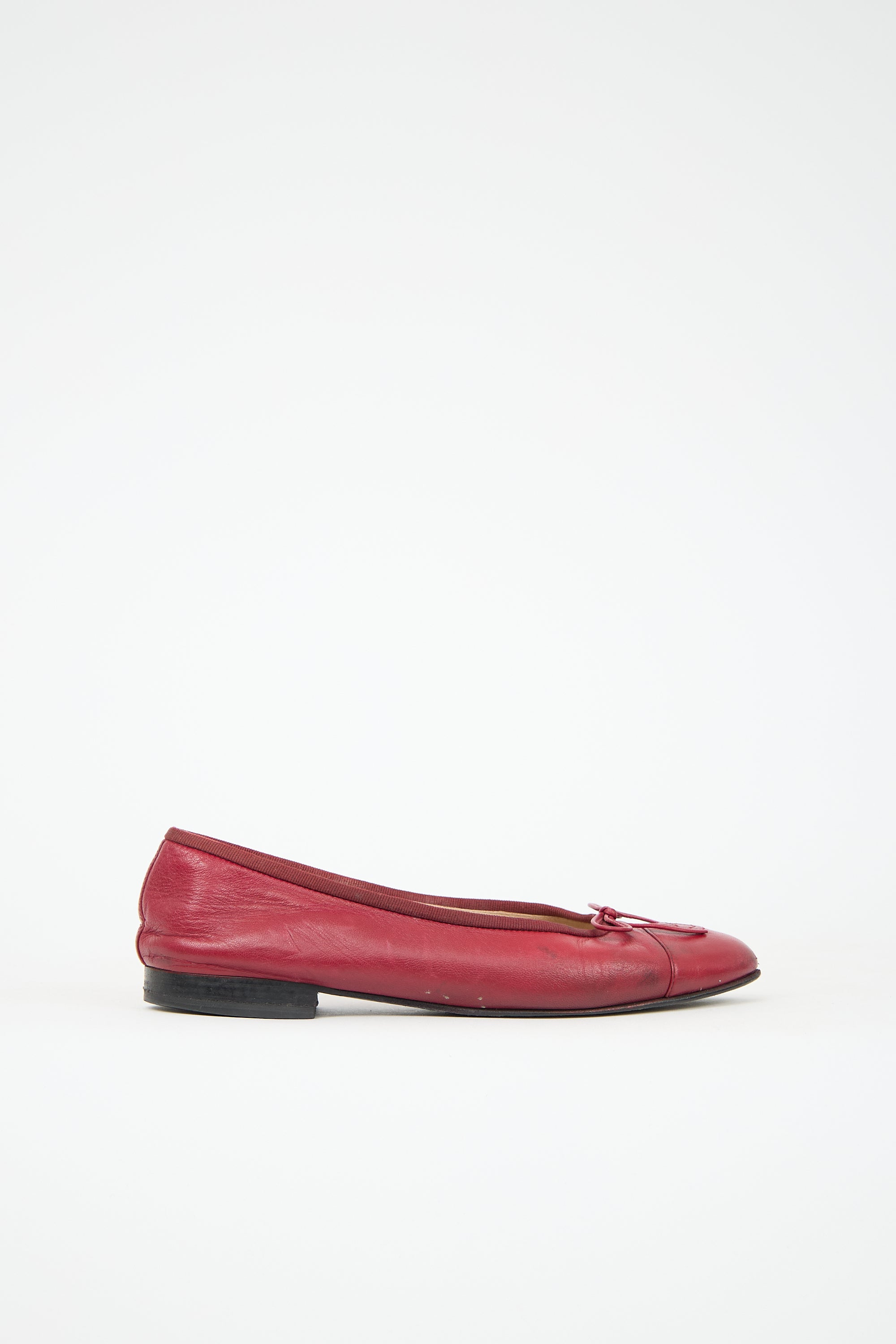 Chanel Leather CC Ballet Flat
