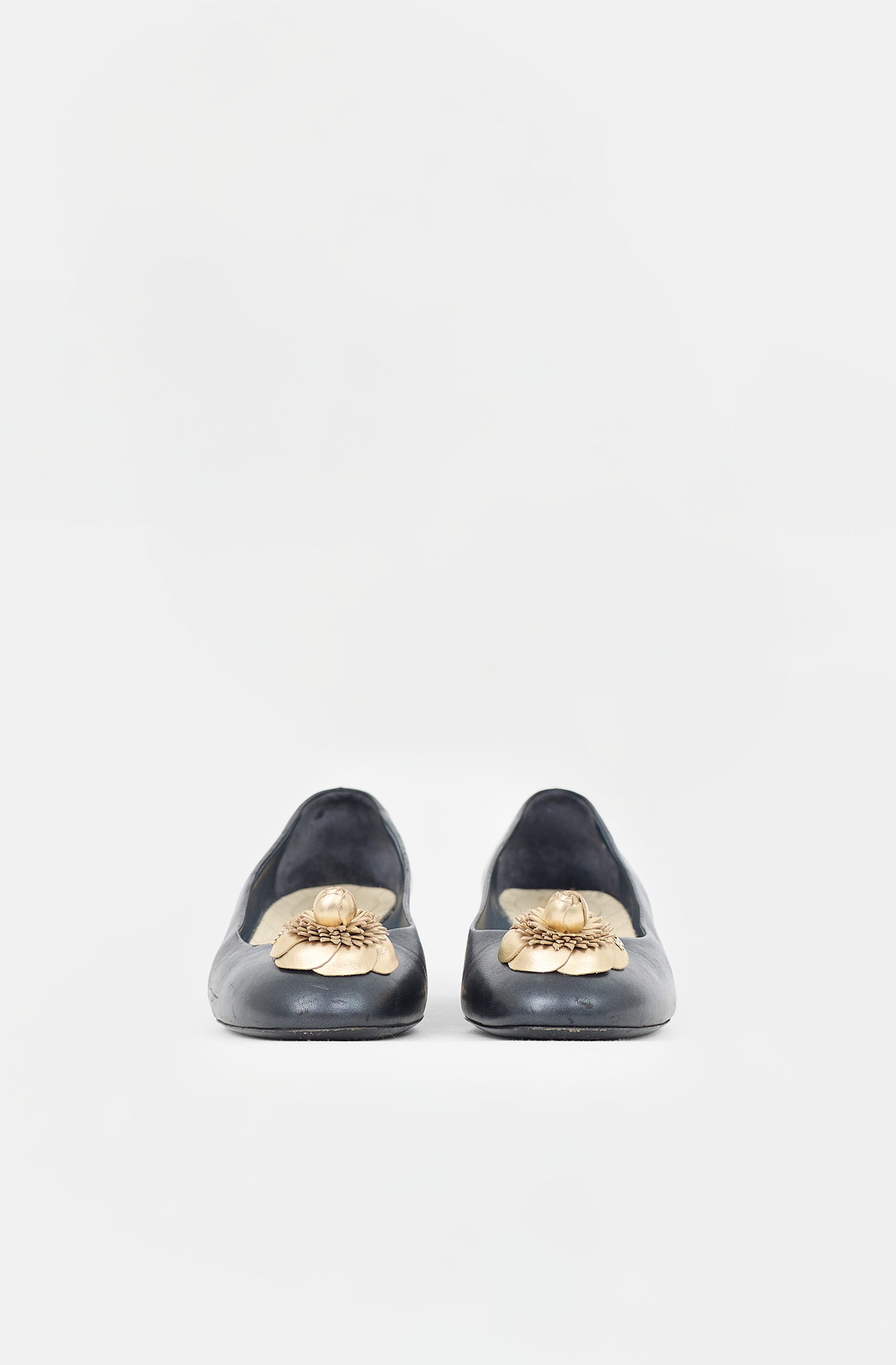 Chanel Leather CC Flower Pump