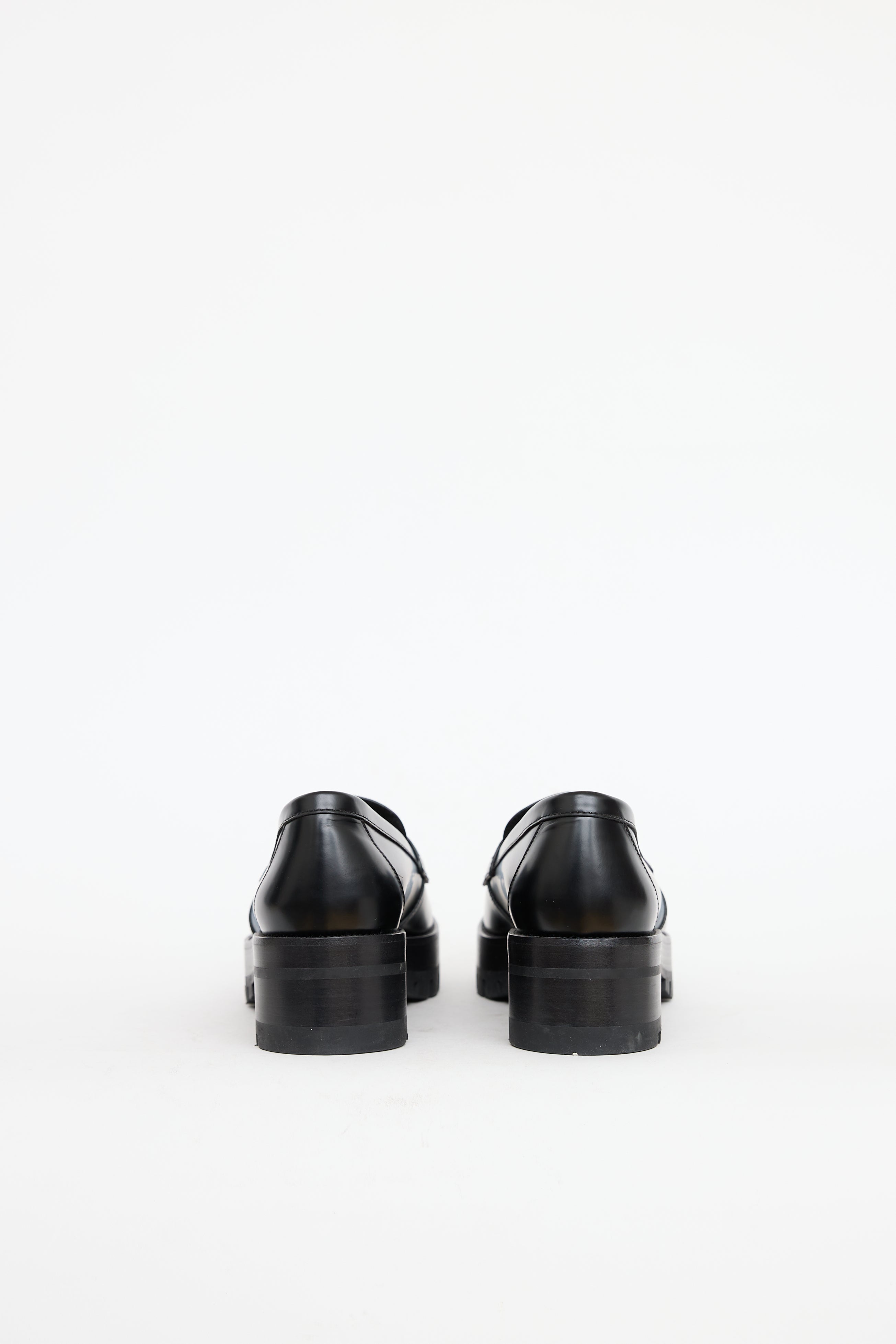 Chanel Leather CC Platform Logo Loafer
