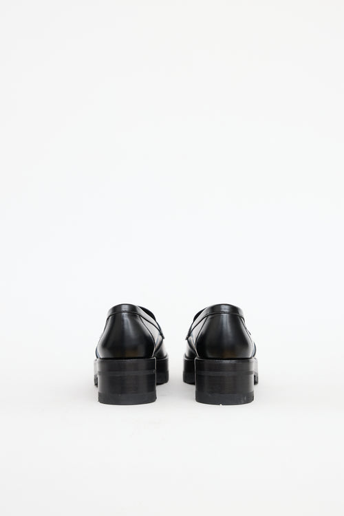 Chanel Leather CC Platform Logo Loafer
