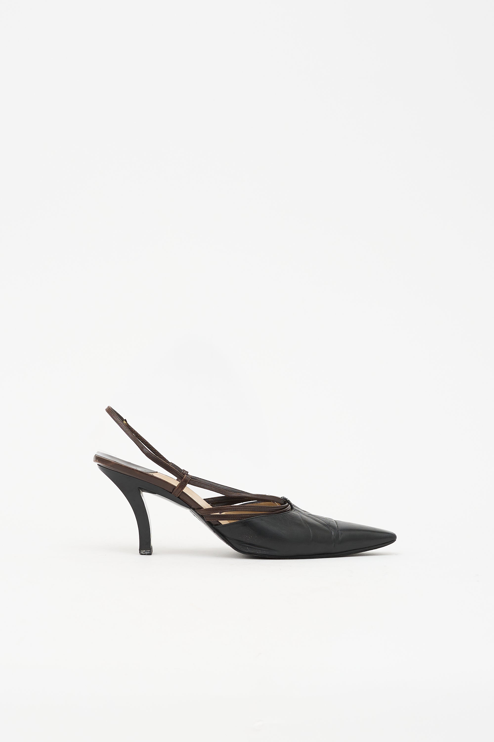Chanel Leather CC Slingback Pump
