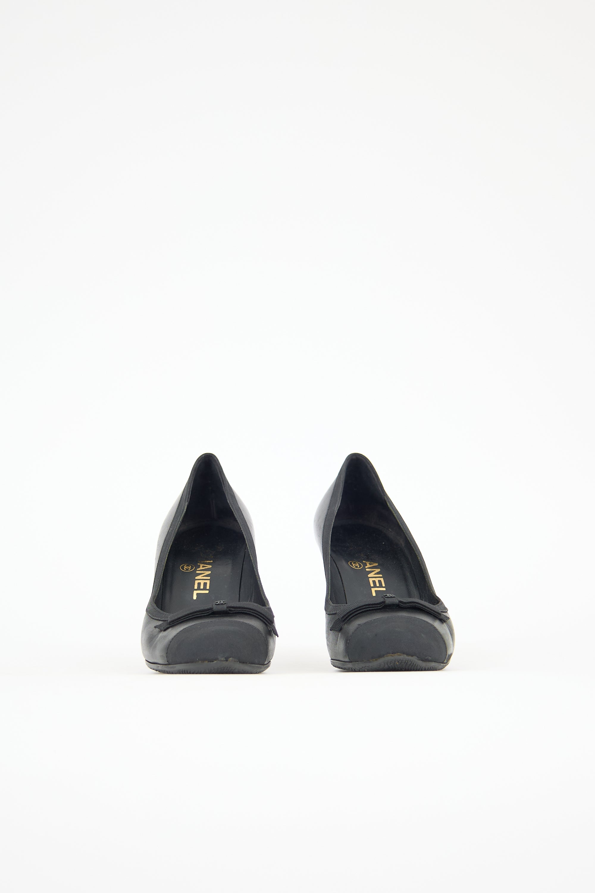 Chanel Leather Cap Toe Pump