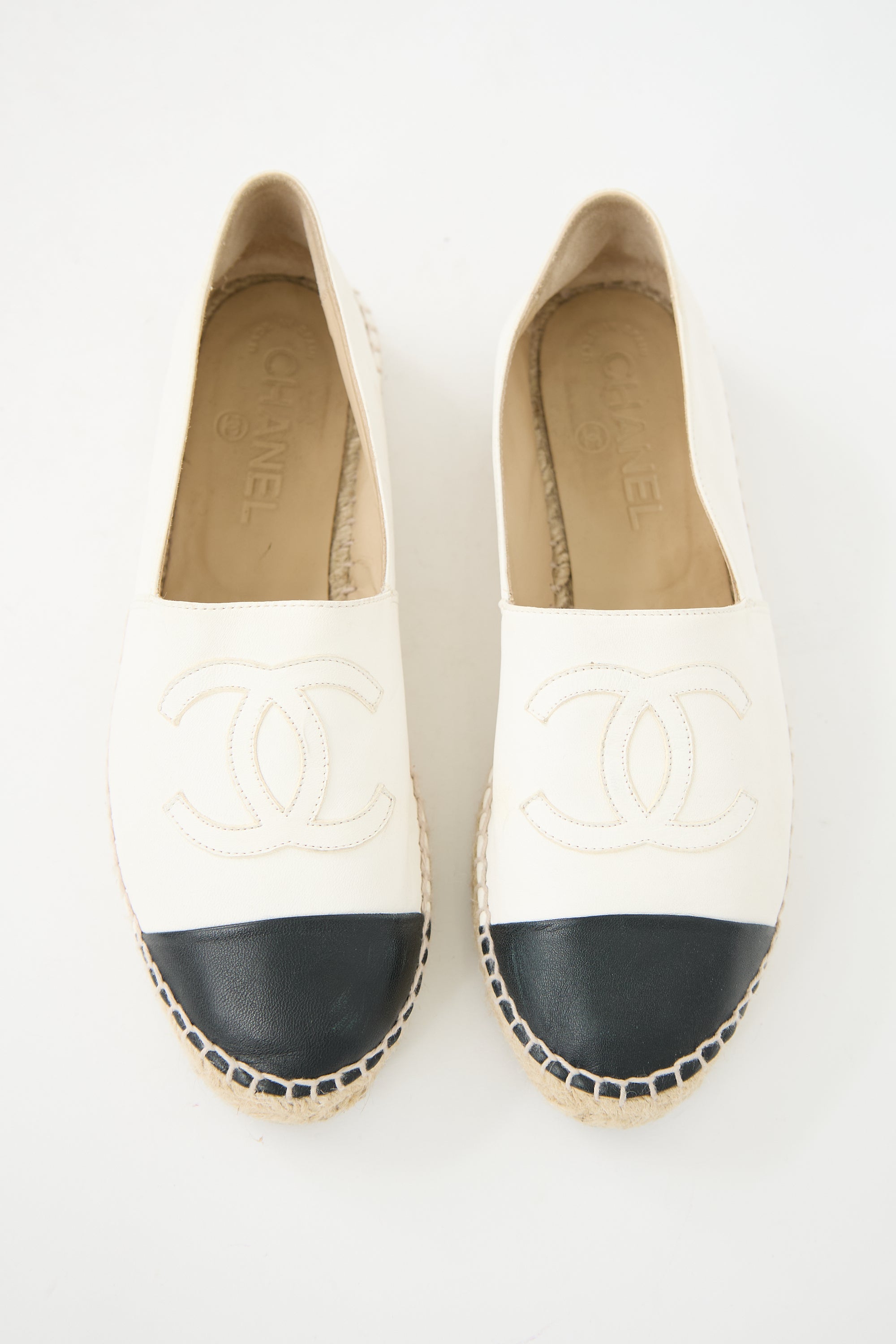 Chanel Leather CC Espadrille Flat