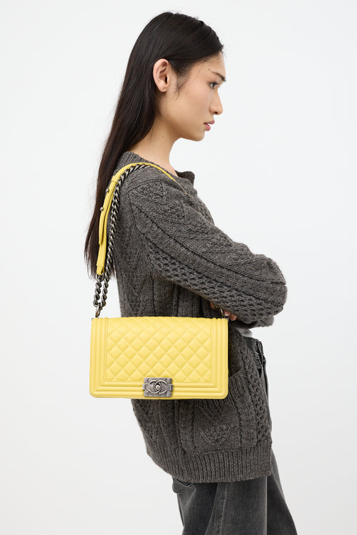 Chanel Leather Medium Boy Bag