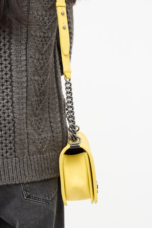 Chanel Leather Medium Boy Bag