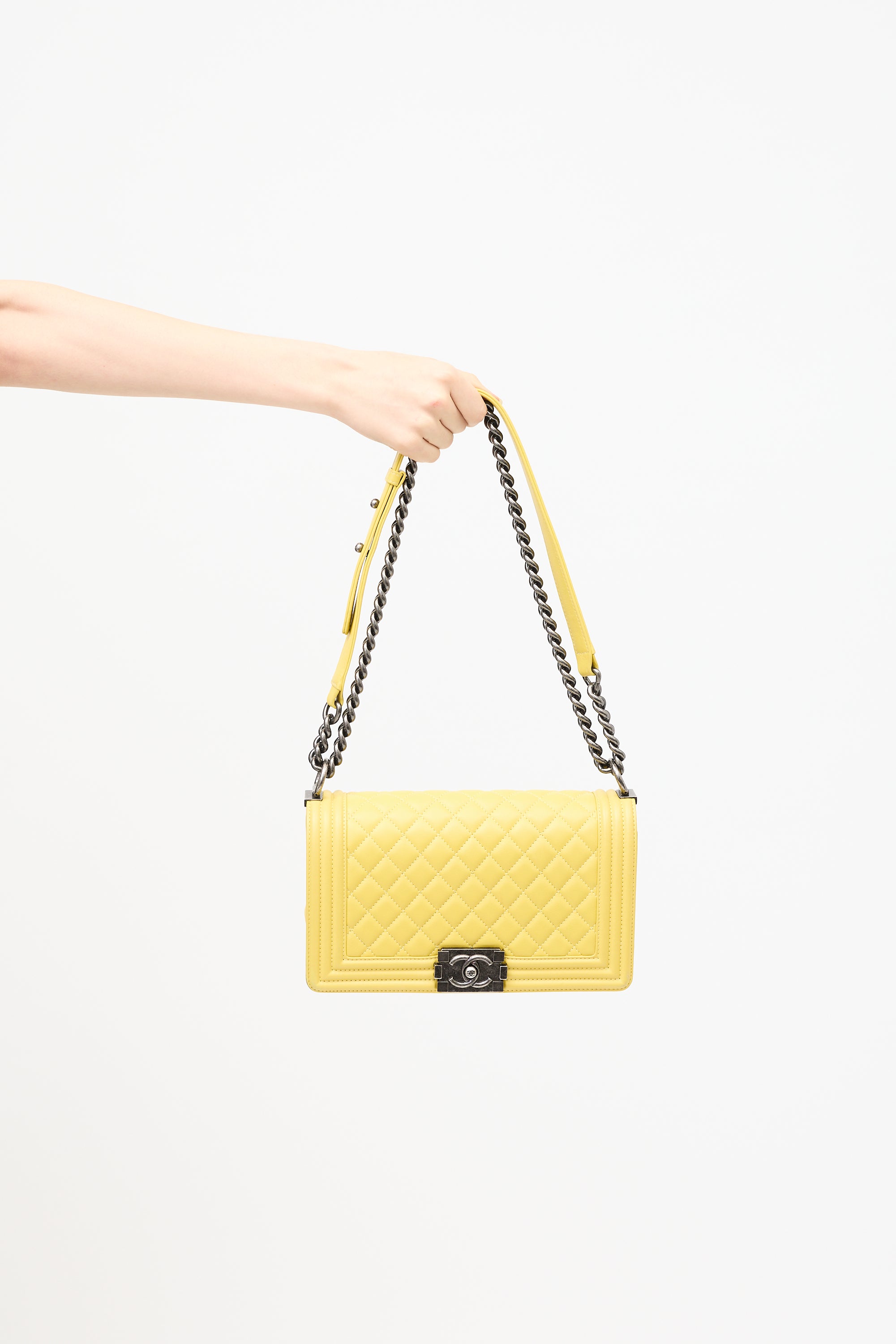 Chanel Leather Medium Boy Bag