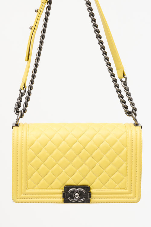 Chanel Leather Medium Boy Bag