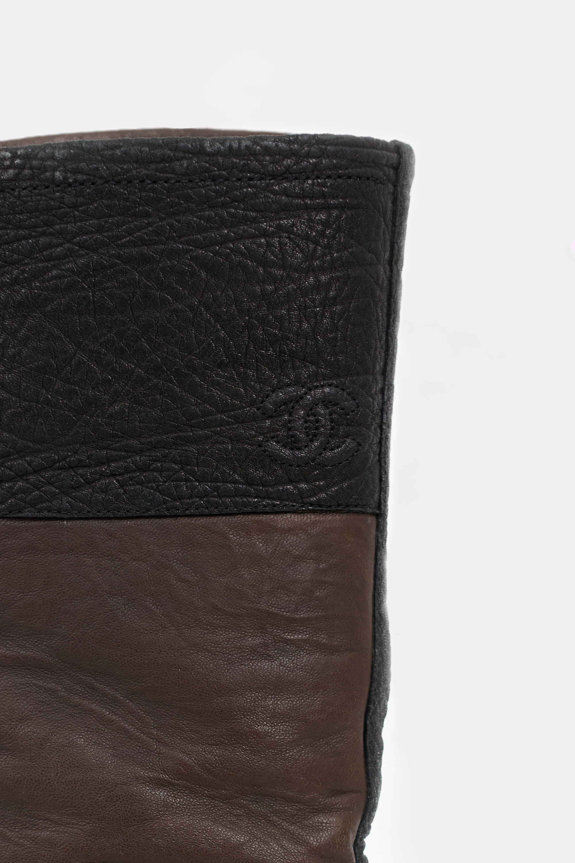 Chanel Leather Two Tone CC Boot