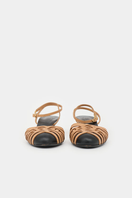 Chanel Leather Woven Sandal