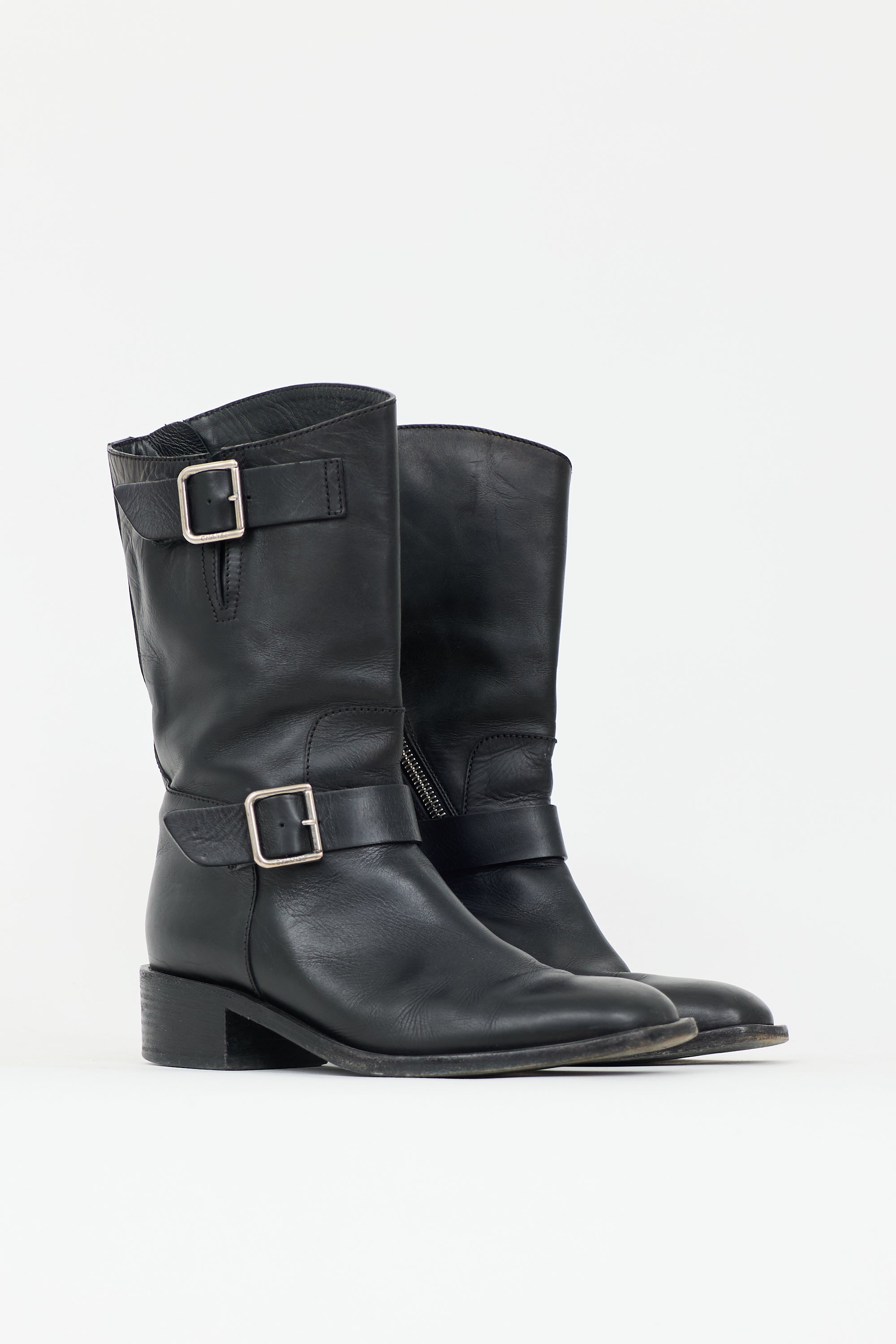 Chanel Leather Biker Boot