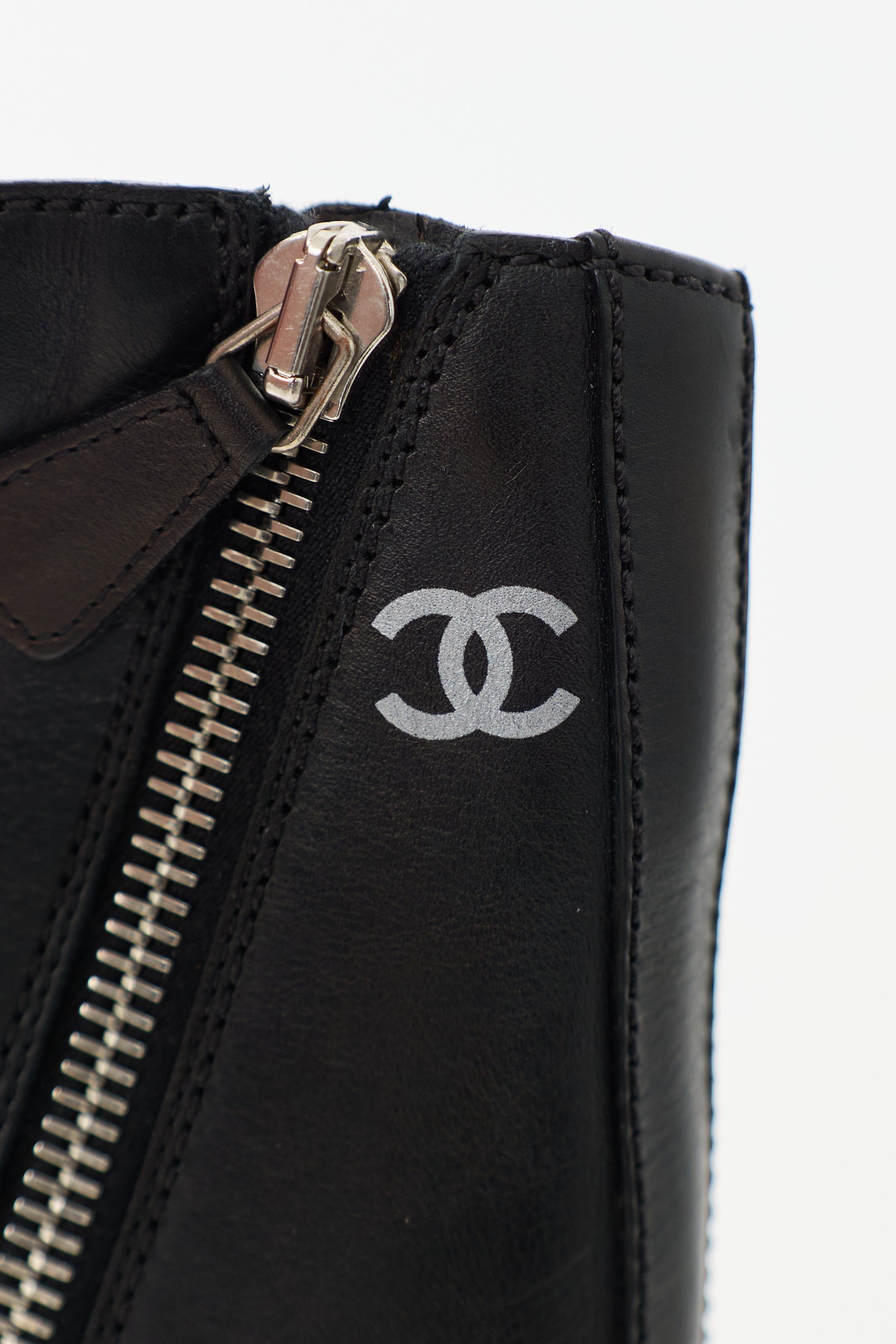 Chanel Leather Biker Boot