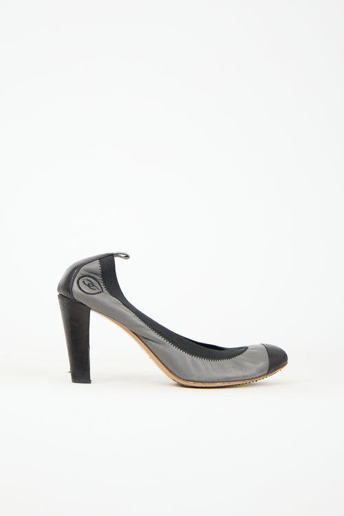 Chanel Leather CC Heel