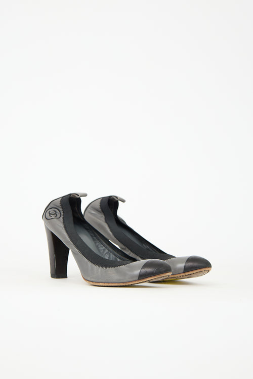 Chanel Leather CC Heel