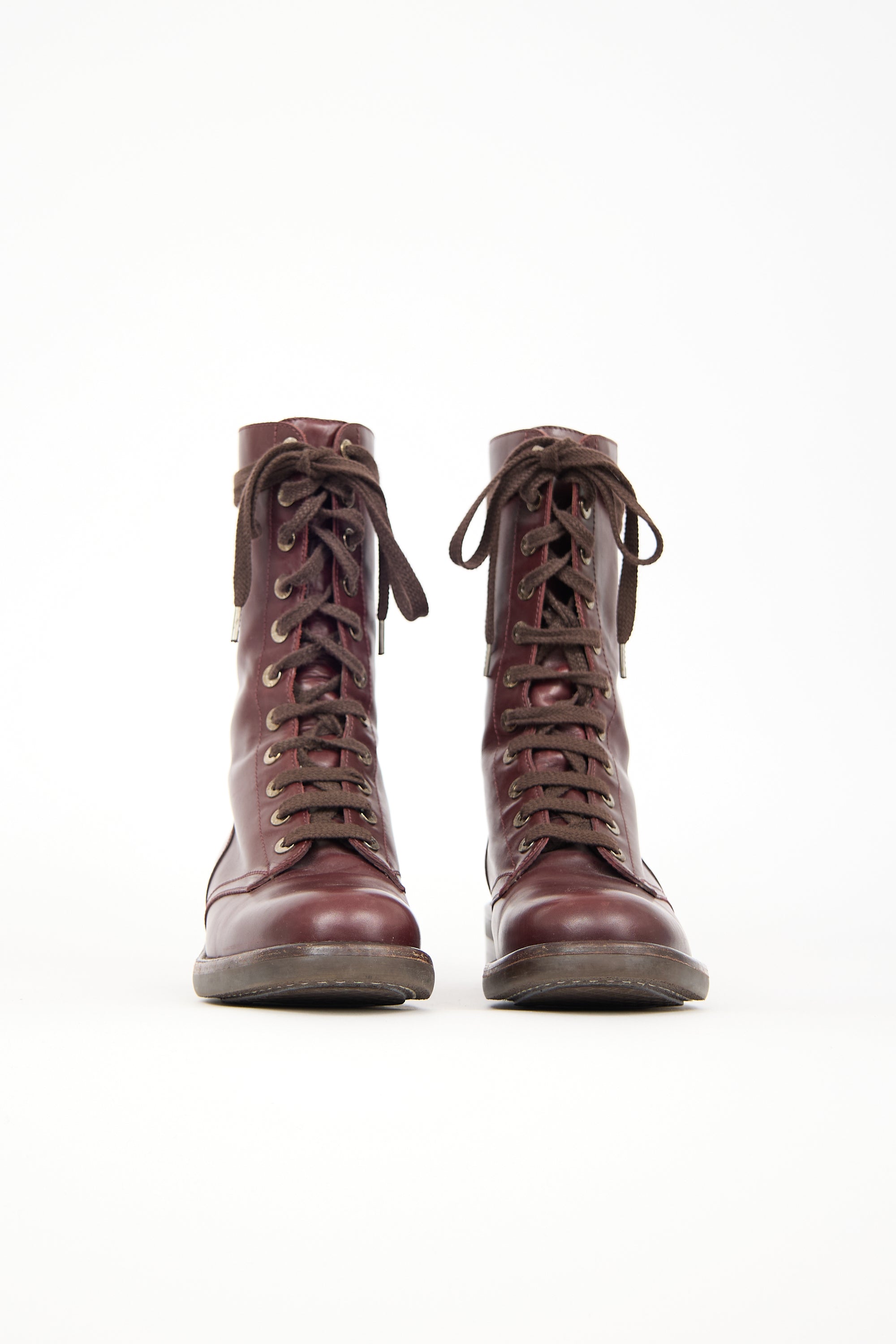 Chanel Leather CC Combat Boot