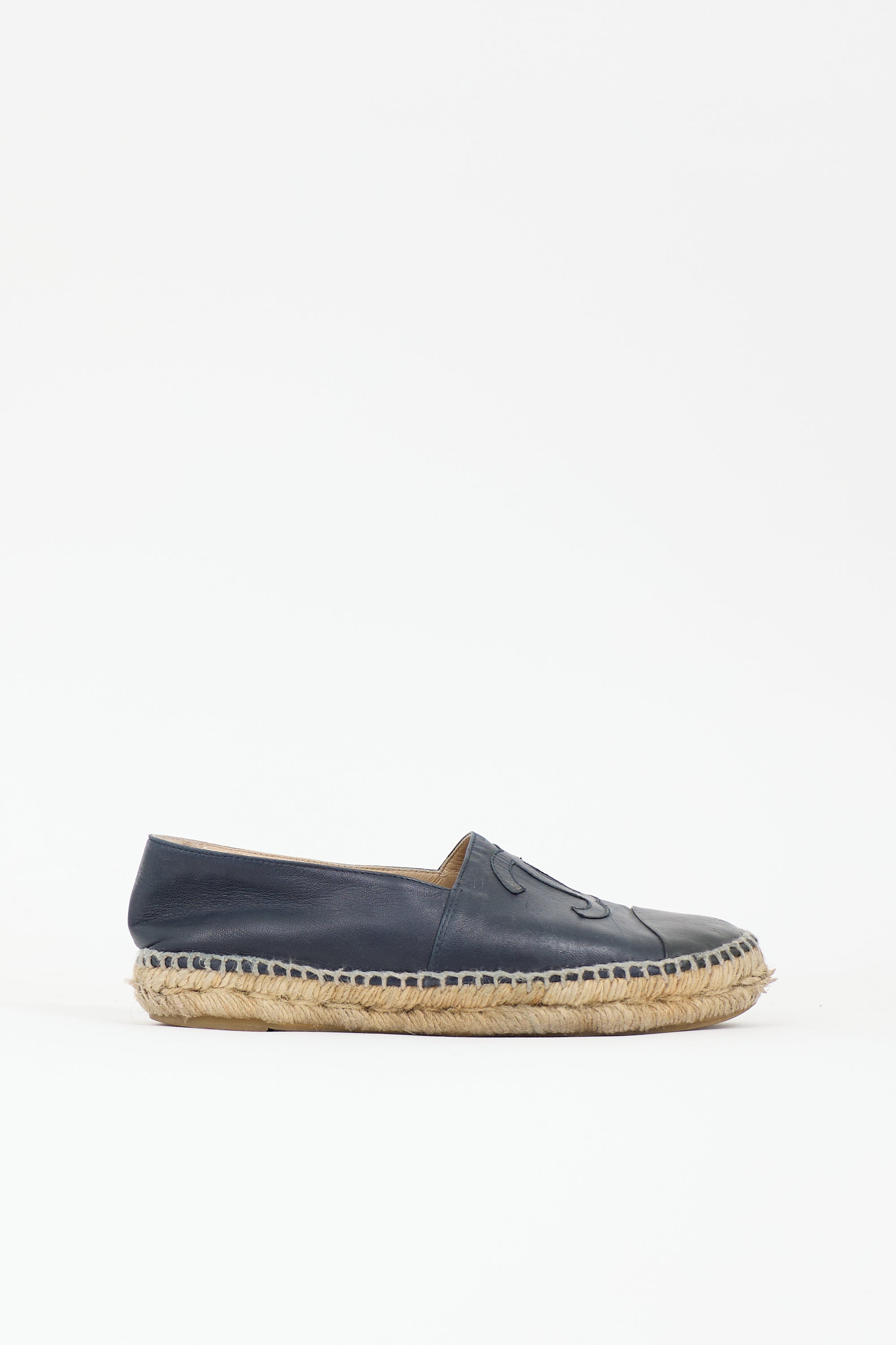 Chanel Leather CC Espadrille Flat