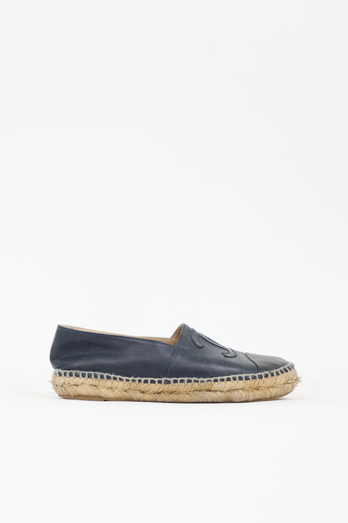 Chanel Leather CC Espadrille Flat
