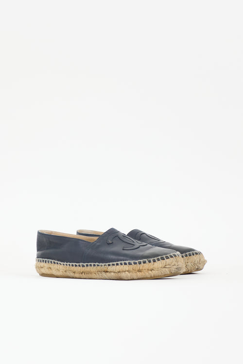 Chanel Leather CC Espadrille Flat