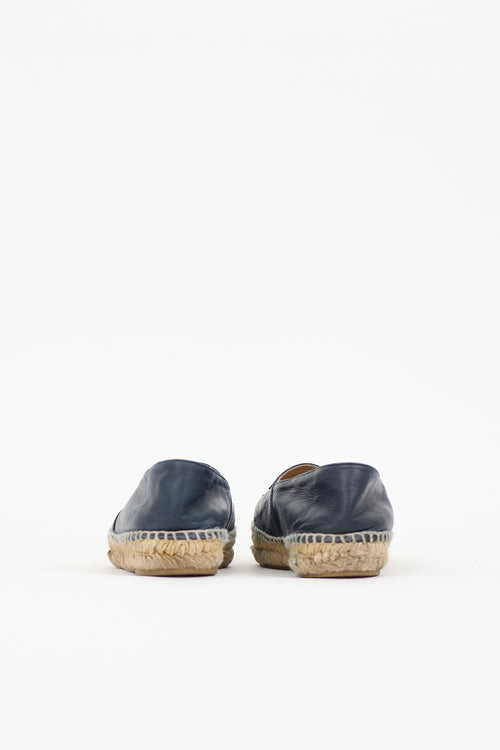 Chanel Leather CC Espadrille Flat