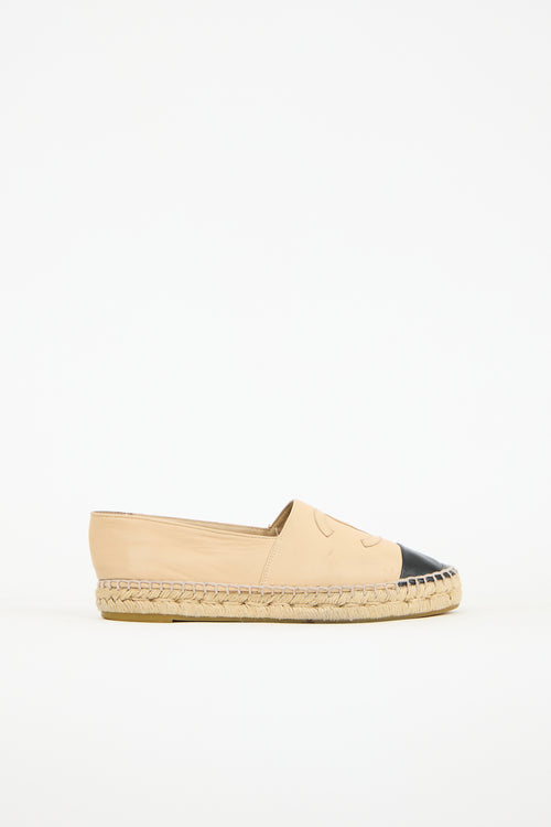 Chanel Leather CC Espadrille Flat