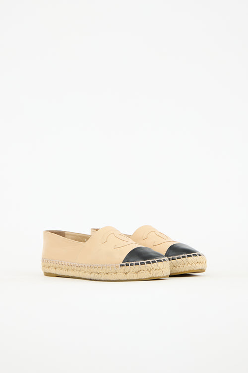 Chanel Leather CC Espadrille Flat