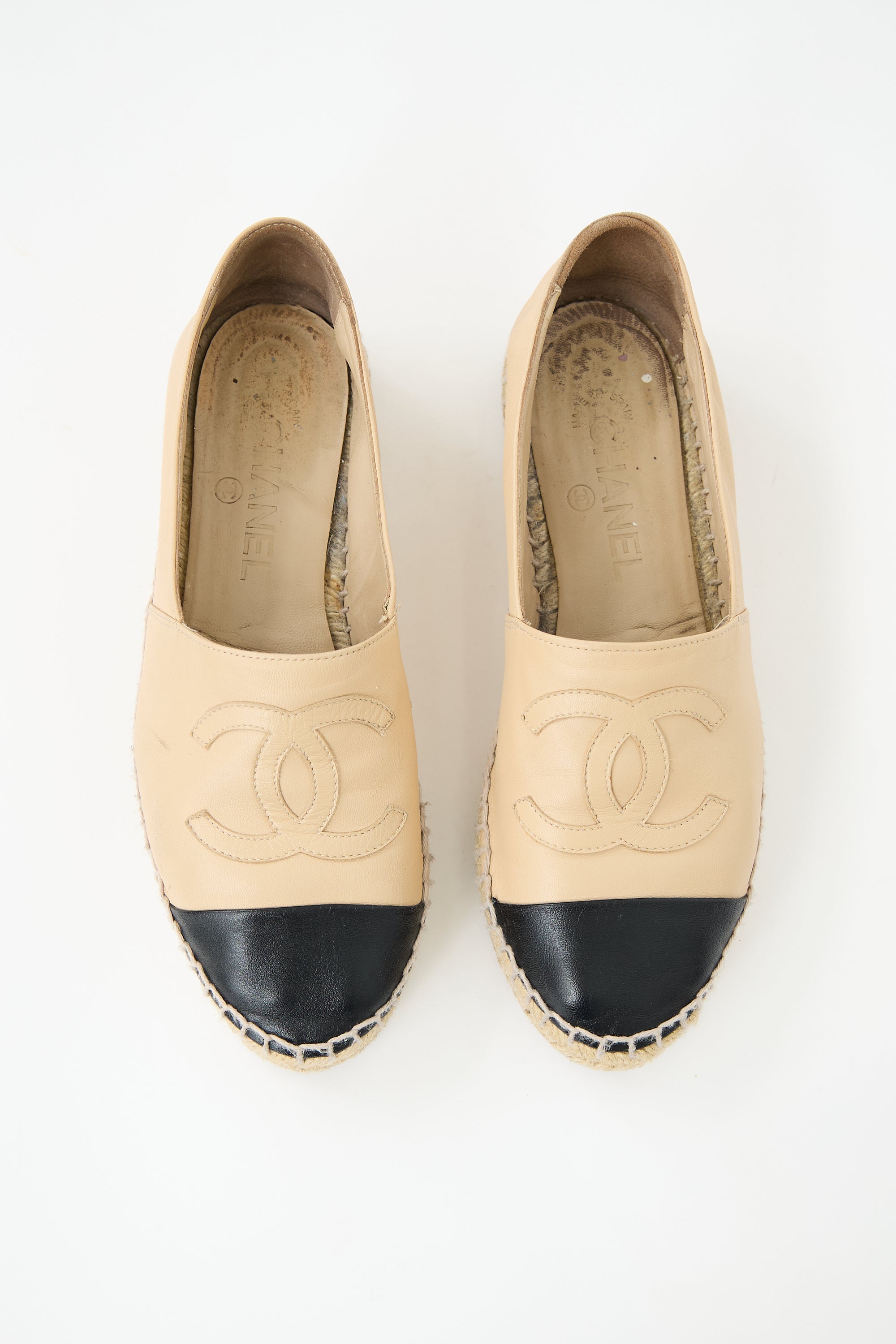 Chanel Leather CC Espadrille Flat