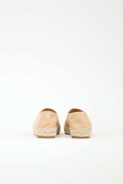 Chanel Leather CC Espadrille Flat