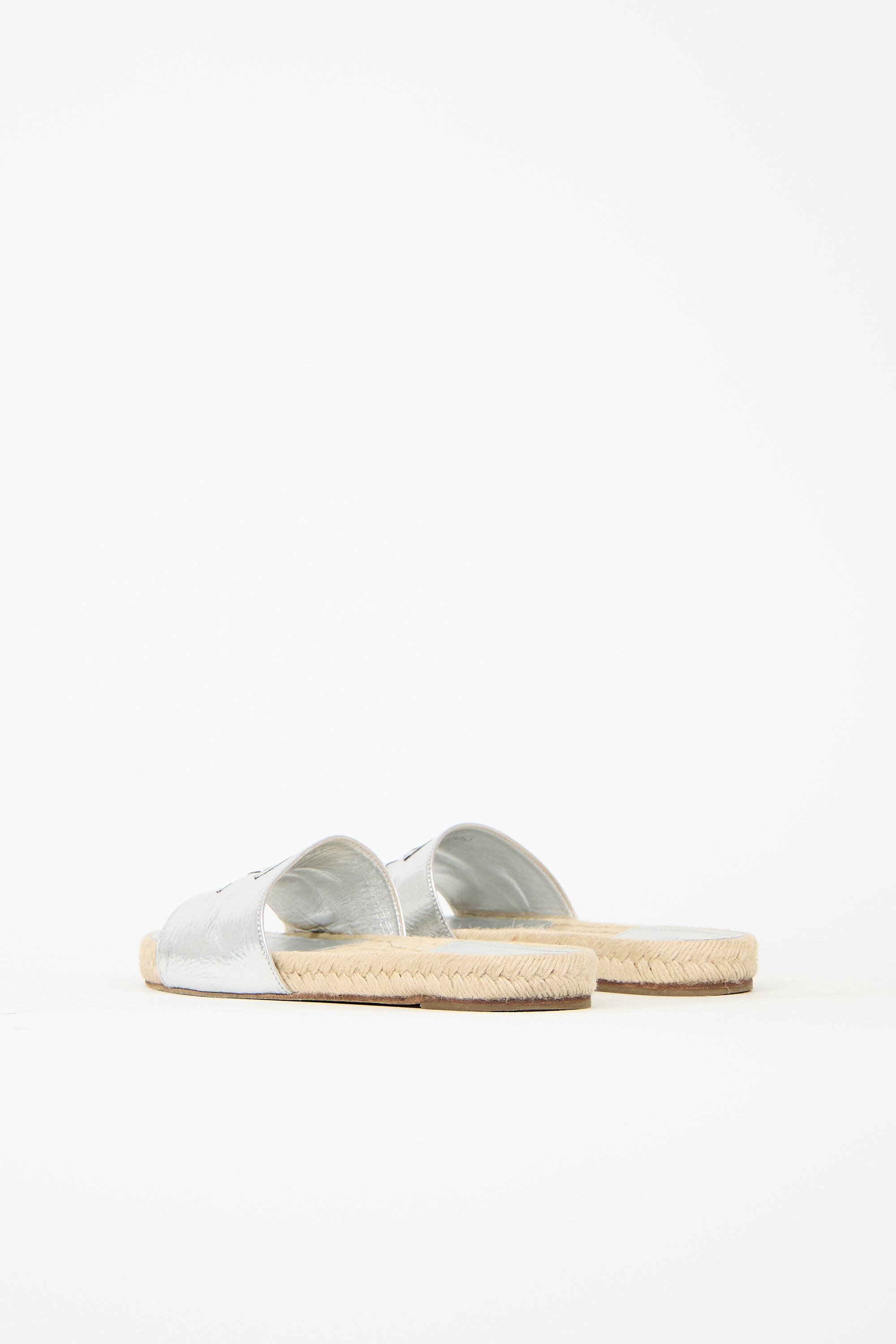 Chanel Leather CC Espadrille Slide