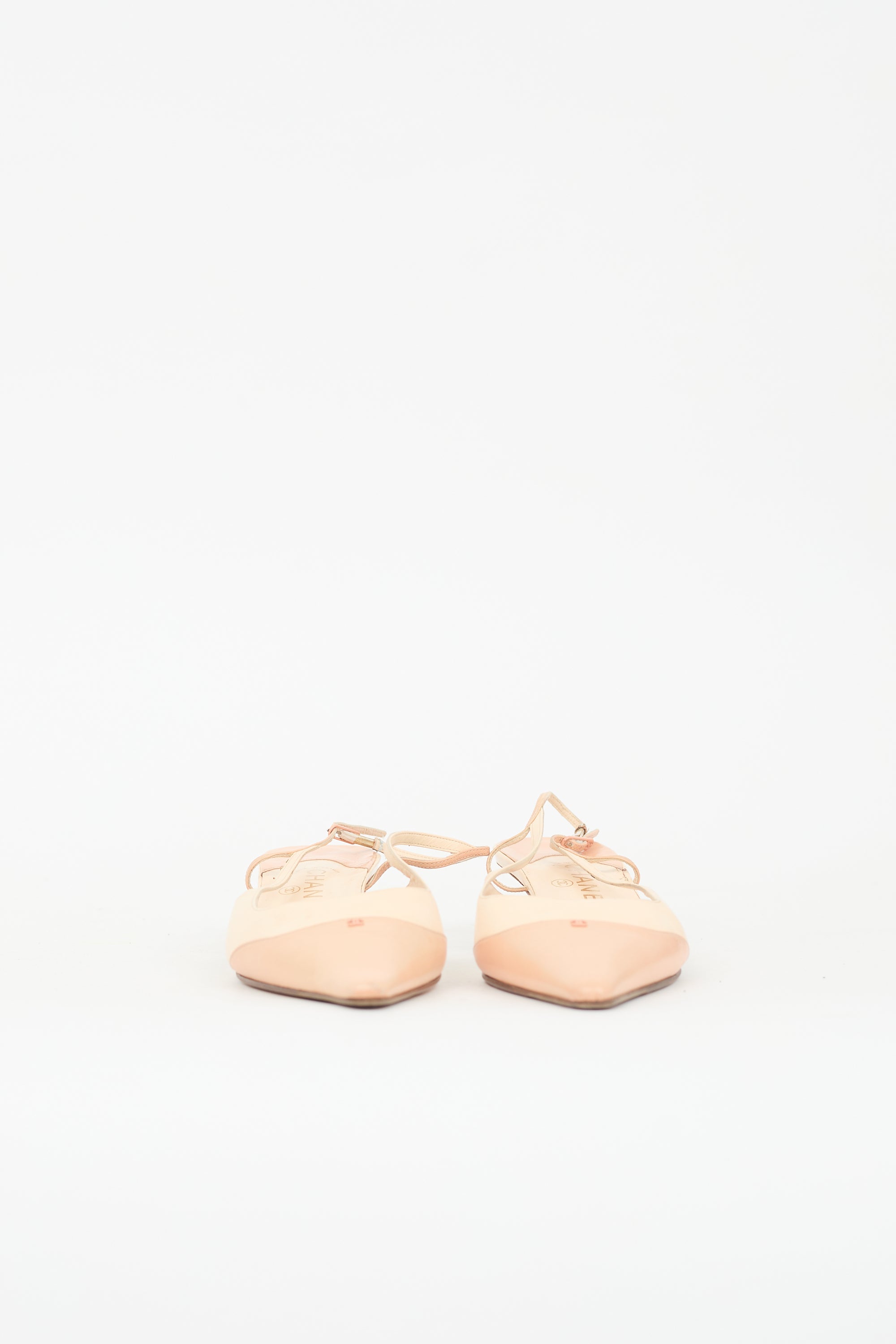 Chanel Leather CC Slingback Heel