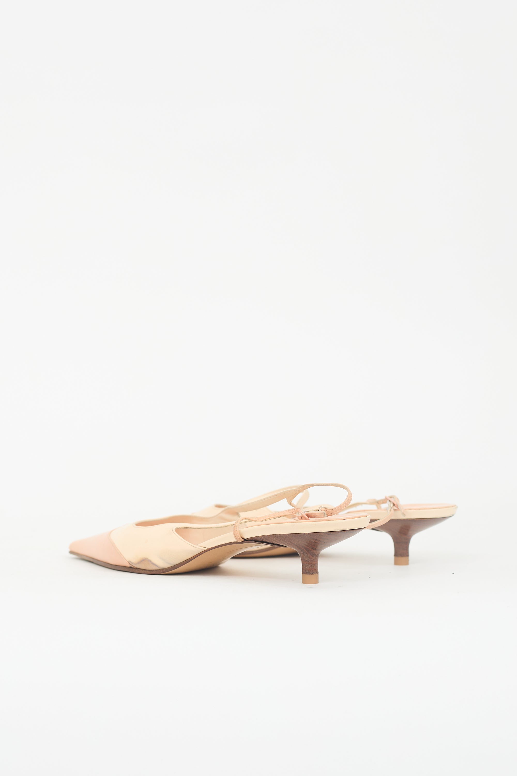 Chanel Leather CC Slingback Heel