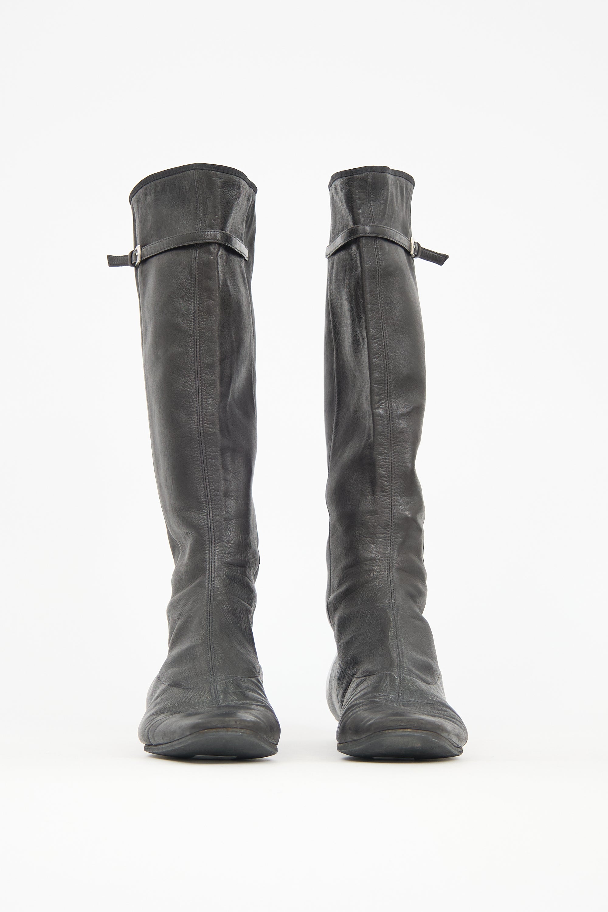 Chanel Leather Perforated CC Boot