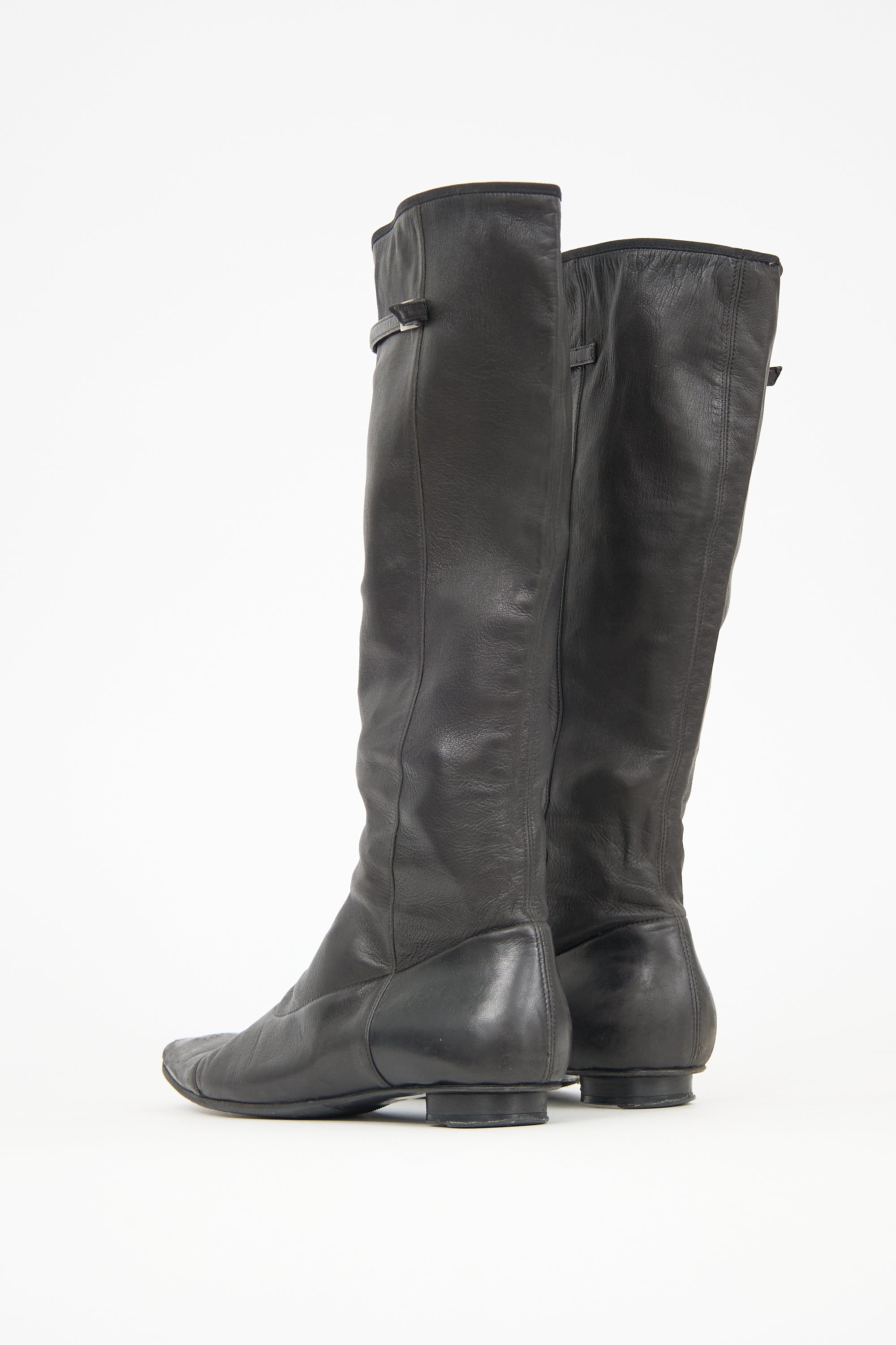 Chanel Leather Perforated CC Boot