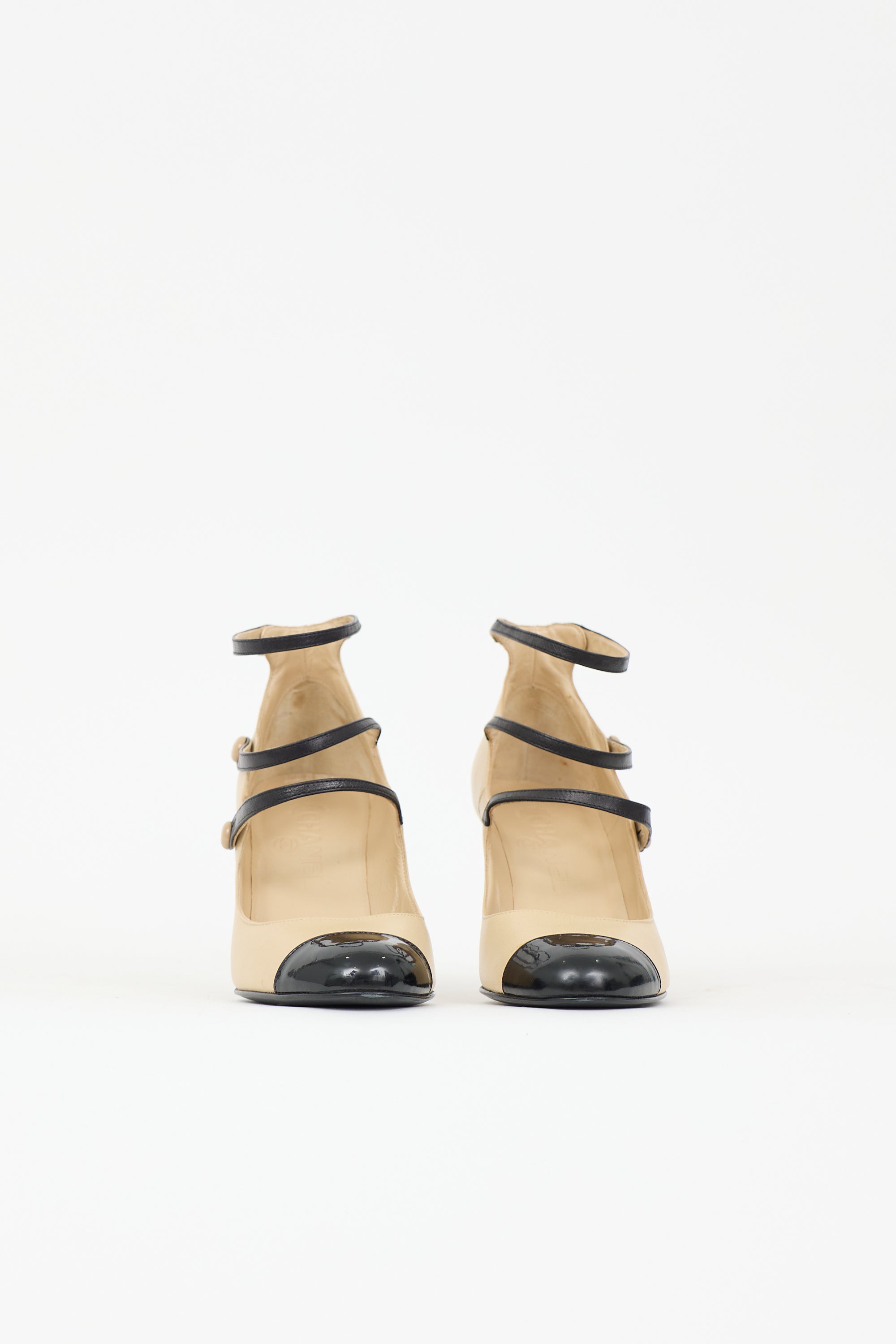 Chanel Leather Strappy Pump