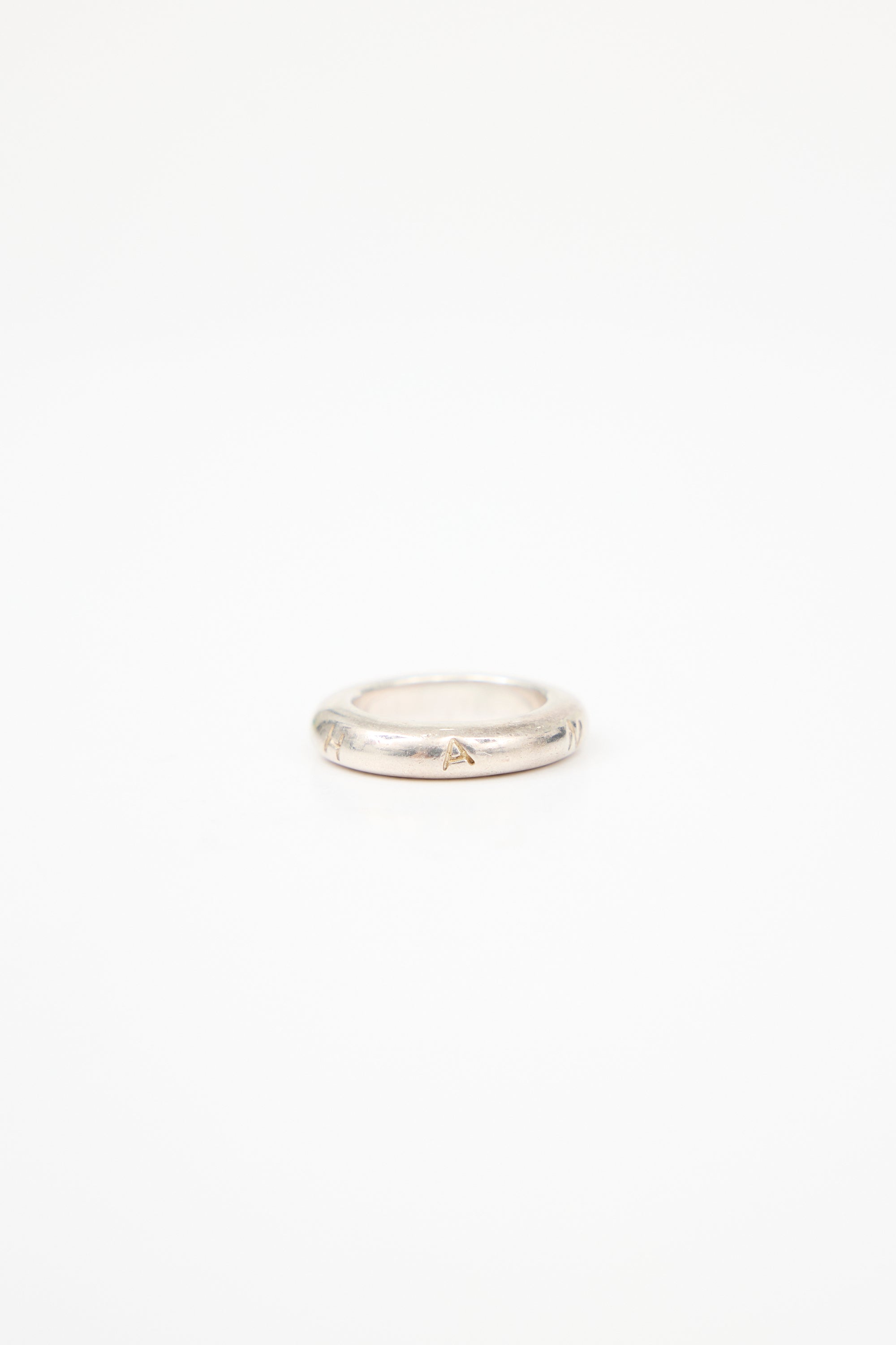 Chanel Sterling Silver Logo Ring