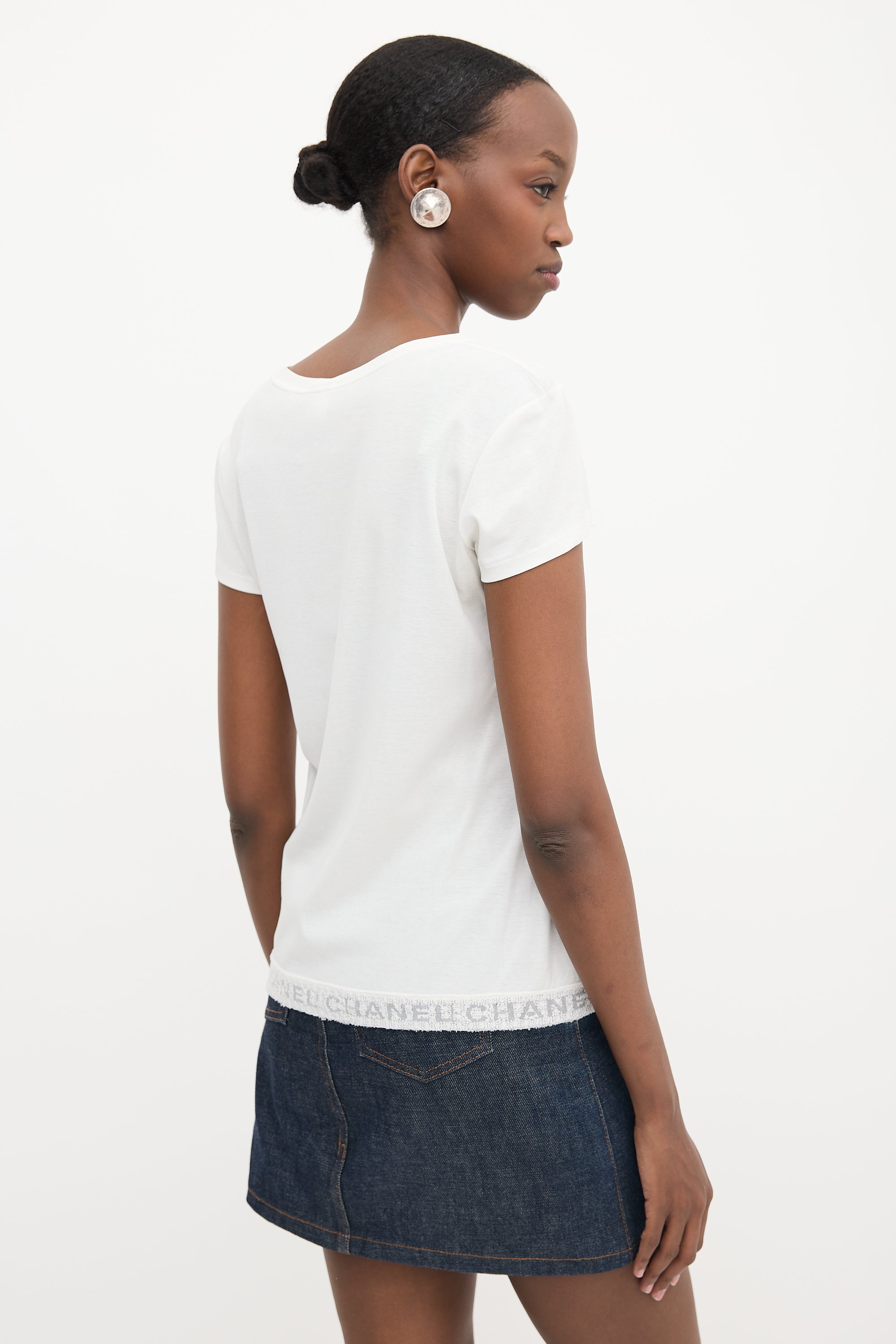 Chanel Logo Lace T-Shirt