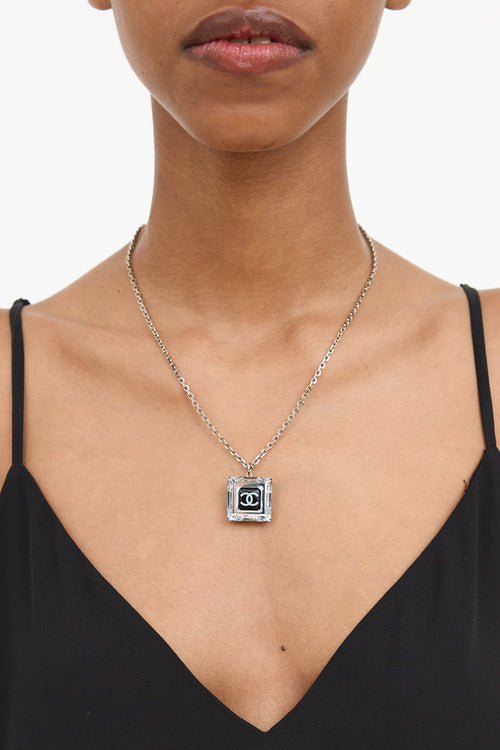 ChanelFW 2007 Lucite Square Logo Necklace