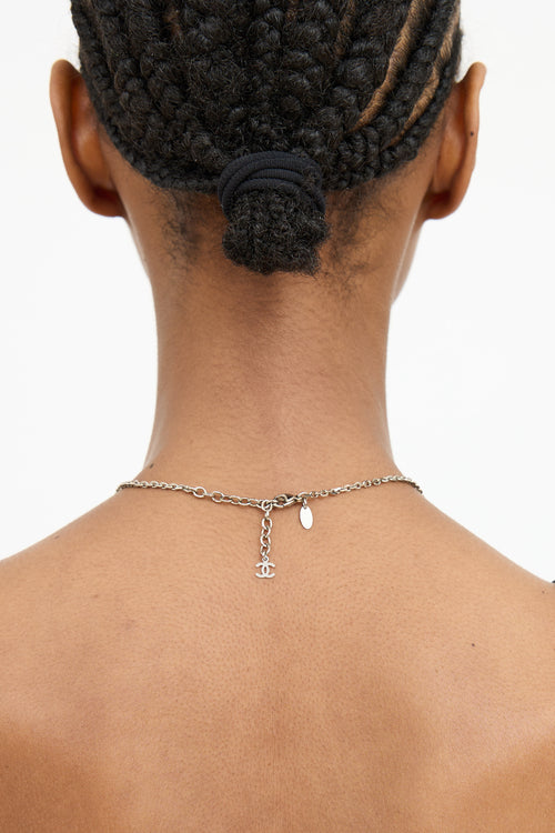 ChanelFW 2007 Lucite Square Logo Necklace