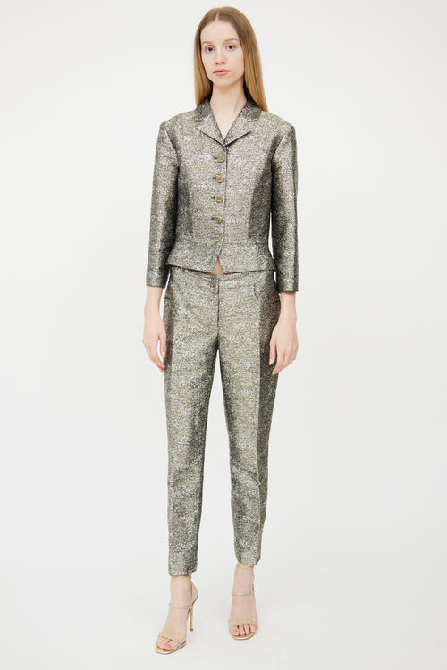 Chanel 2012 Silver & Gold Woven Co-Ord Set