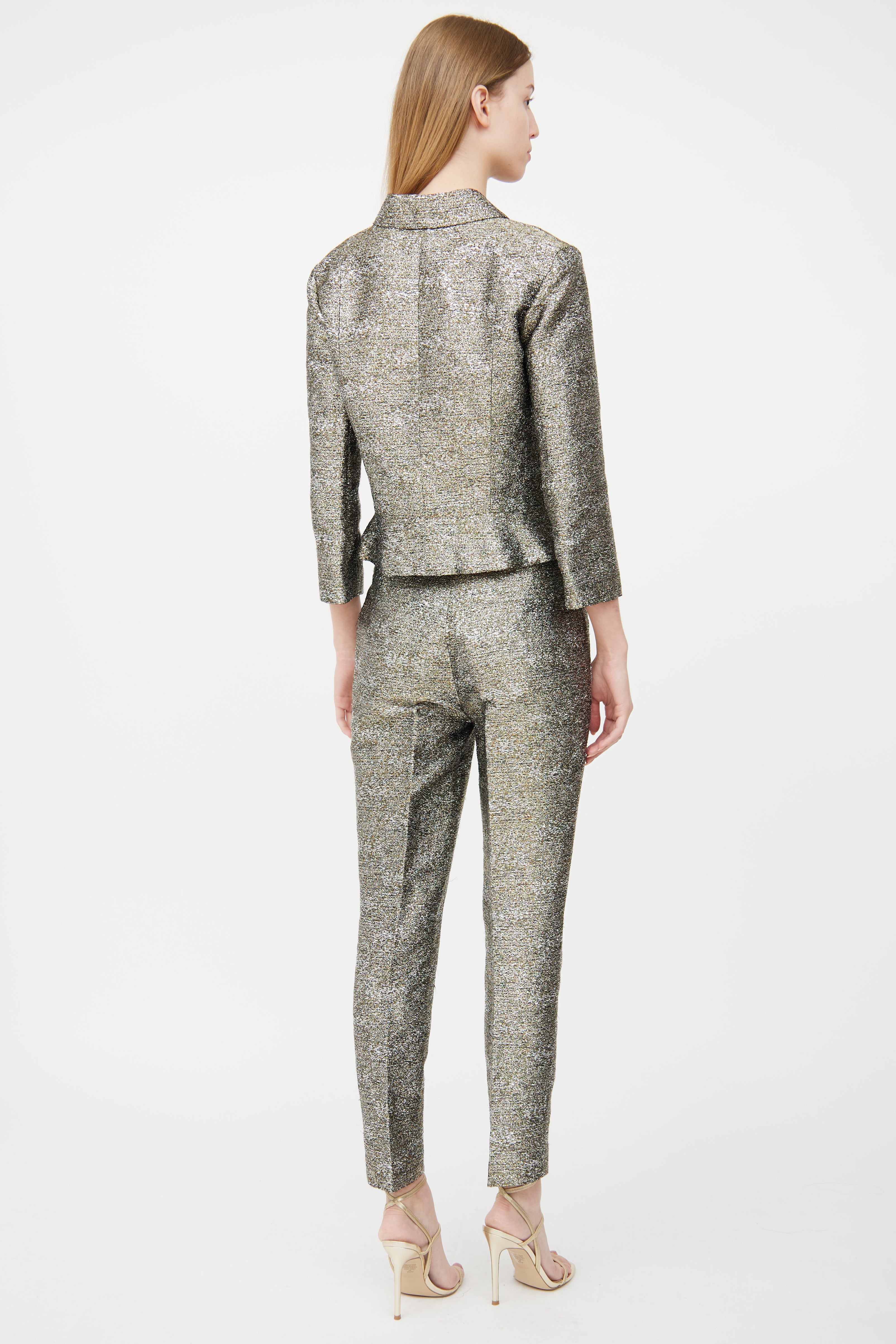 Chanel 2016 Silver & Gold Woven Co-Ord Set