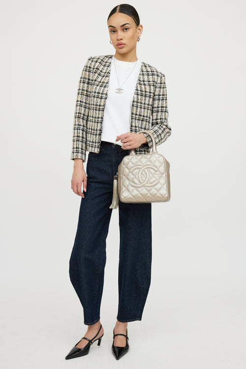 Chanel 2004 Metallic Timeless Bowler Bag