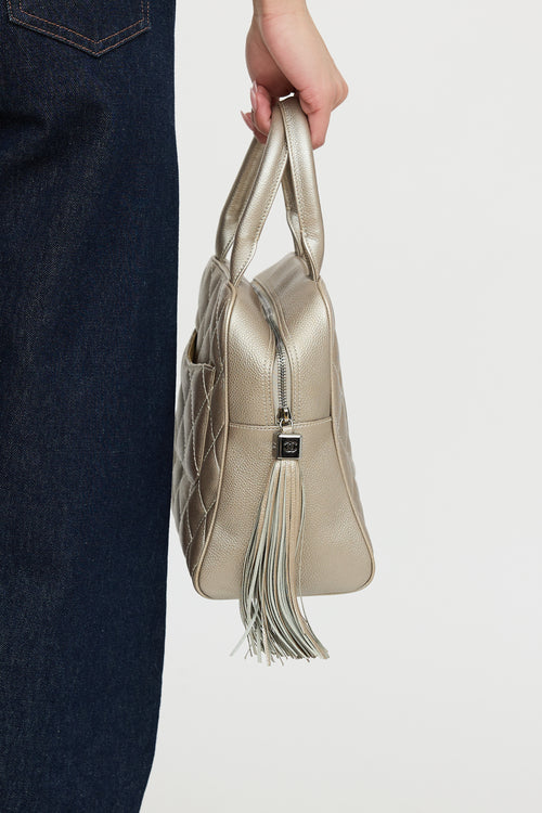Chanel 2004 Metallic Timeless Bowler Bag