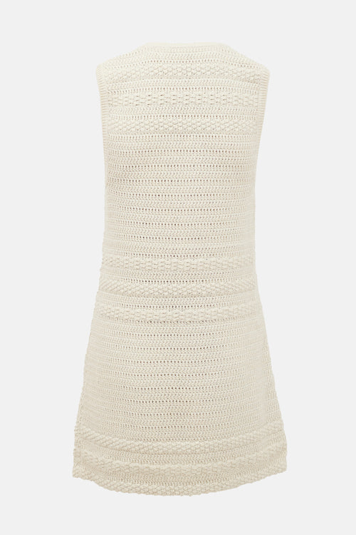 Chanel Metallic Wool Crochet Dress