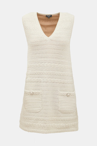 Chanel Metallic Wool Crochet Dress